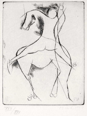 Marino Marini, Knight, Edition of 30, Late 20th Century, Etching