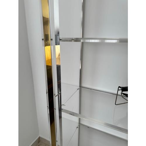 Hollywood Regency Acrylic and Brass Shelf, 1980s For Sale - Image 12 of 15