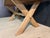 Wood X Legs Farmhouse Dining Table in Oak, 1900s For Sale - Image 7 of 17
