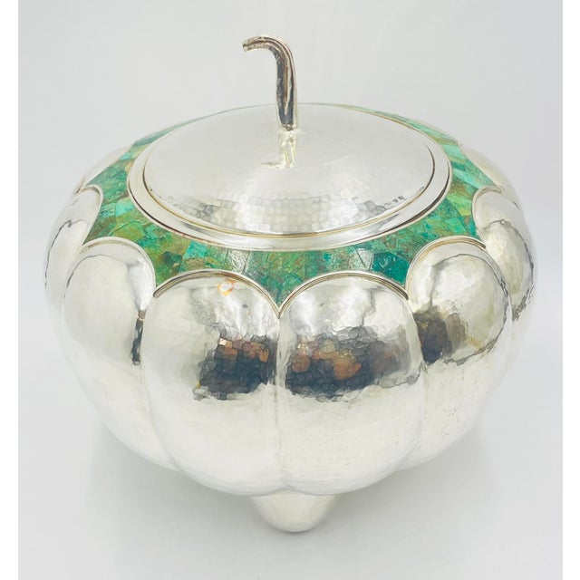 1980s Rare Emilia Castillo Taxco Serving Covered "Pumpkin" Bowl, Mexican Modernism For Sale In Los Angeles - Image 6 of 17