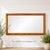 Late 20th Century Drexel "Consensus" Collection | Solid Pecan Wood Wall Mirror | Large 45.5 X 25.5 | Mid Century Modern | Vintage For Sale - Image 5 of 10