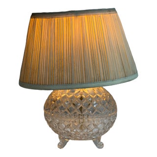 Fine Art Lamps Pressed Glass Globe Table Lamp, Circa 1982 For Sale