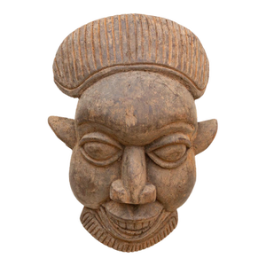 Rustic Wooden African Mask, the Silent Witness