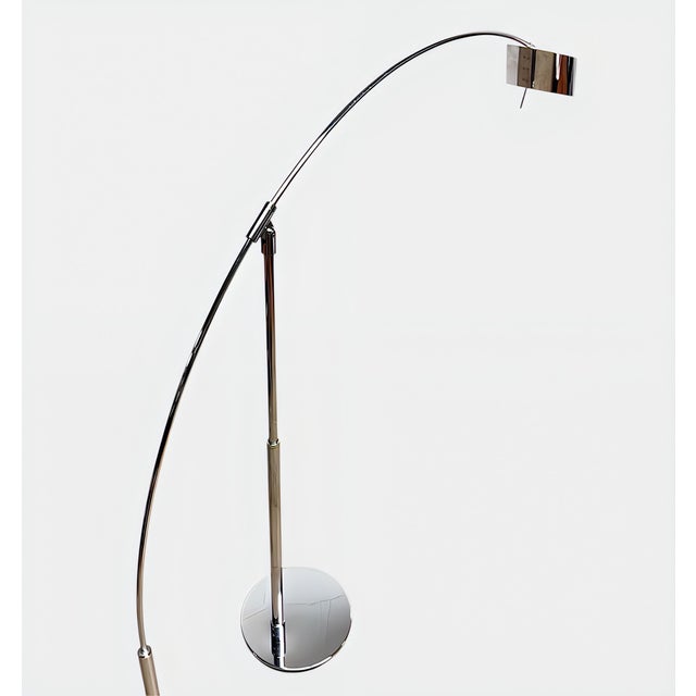 Vintage German Arc Lamp in Chrome by Bankamp, 1990s For Sale - Image 9 of 18