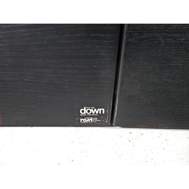 Down Sofa in Black Leather by Carlo Bartoli for Rossi di Albizzate, 1970s, Set of 2 For Sale - Image 12 of 14