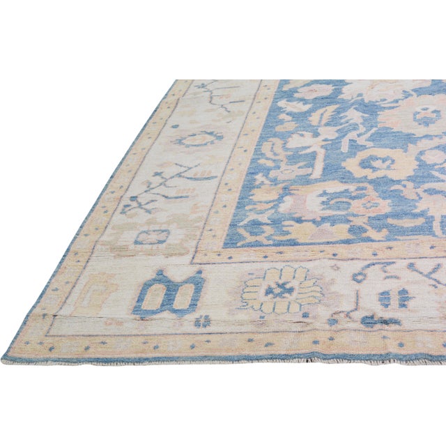 2010s Pakistani Oushak Hand Knotted Wool Rug,9'10"X14' For Sale - Image 5 of 6