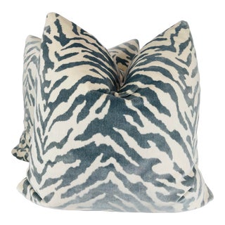Hamilton Fabrics "Liam" in Quarry 22" Pillows-A Pair For Sale