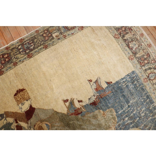 Late 19th Century 19th Century Zabihi Collection Fine Turkish Sivas Horse Pictorial Rug - 5'1" x 7'1" For Sale - Image 5 of 10