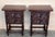 20th century pair of Spanish nightstands with two carved drawer and iron hardware. Beautiful tables that you can use like...