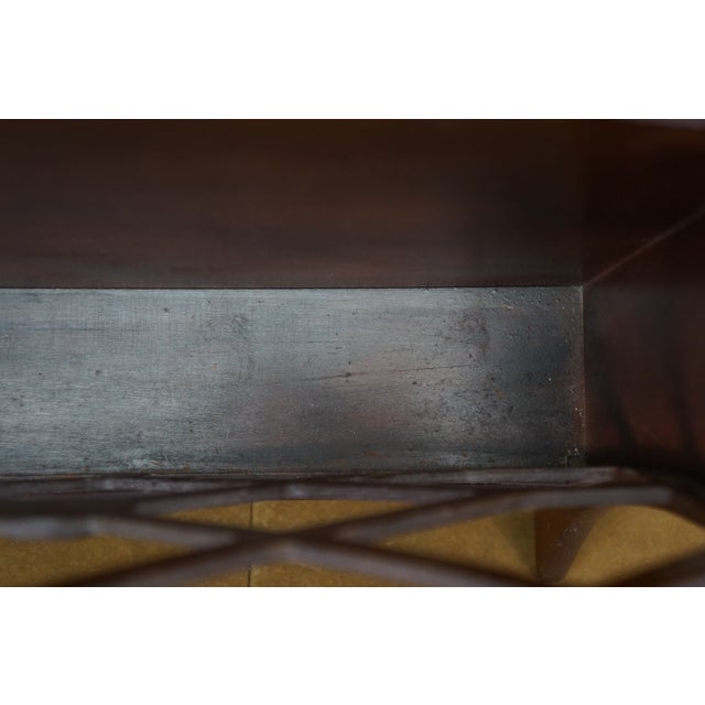 Mid 20th Century Butler Mahogany #766 Faux Bamboo Lattice Magazine Rack Holder 18" For Sale - Image 13 of 14