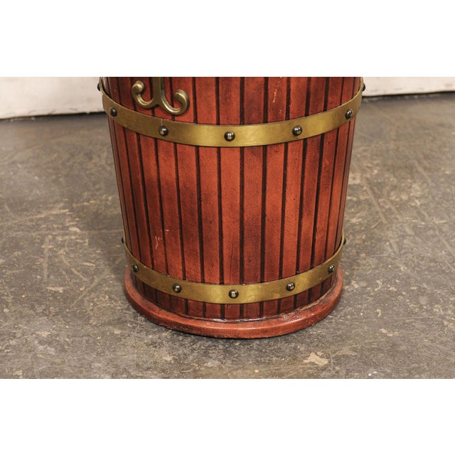 19th Century English 19th C. Brass & Wood Bucket W/ Handle For Sale - Image 5 of 11