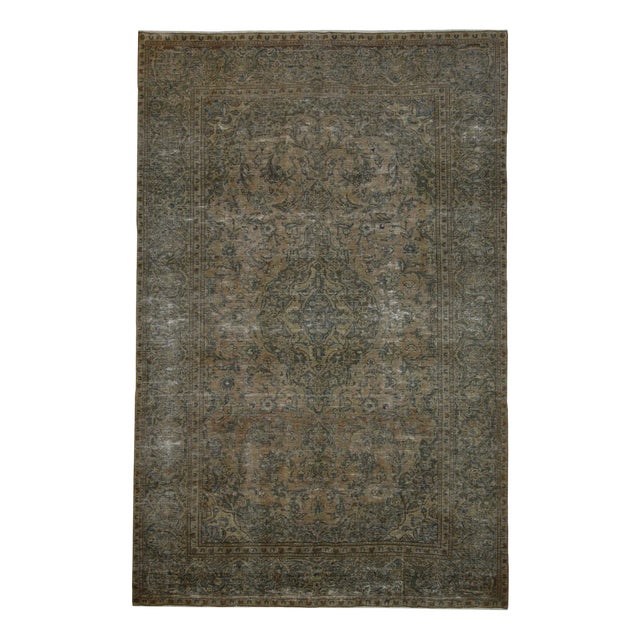 Vintage Hand-Knotted Reworked Middle Eastern Rug For Sale
