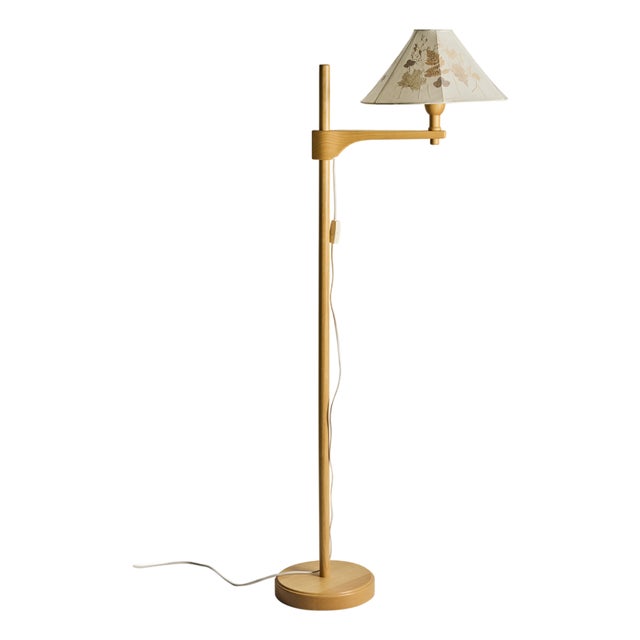 Mid-Century Staken Adjustable Floor Lamp by Carl Malmsten, Sweden, 1940s For Sale