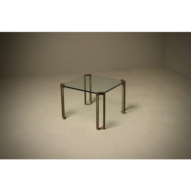 Mid-Century Modern Brass and Glass Coffee Table by Peter Ghyczy, 1970s For Sale - Image 3 of 9