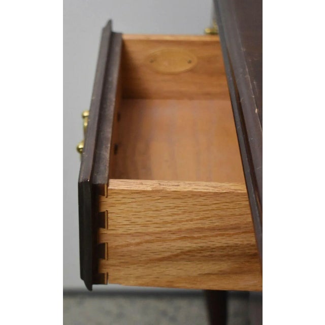 Councill Craftsmen Flame Mahogany Inlaid & Banded Lowboy 20th Century For Sale - Image 9 of 11