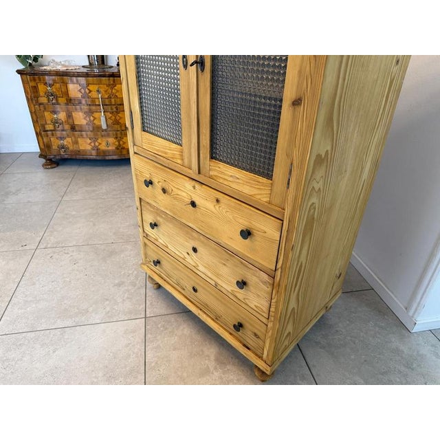 Rustic Farmhouse Cupboard in Spruce Wood For Sale - Image 13 of 14
