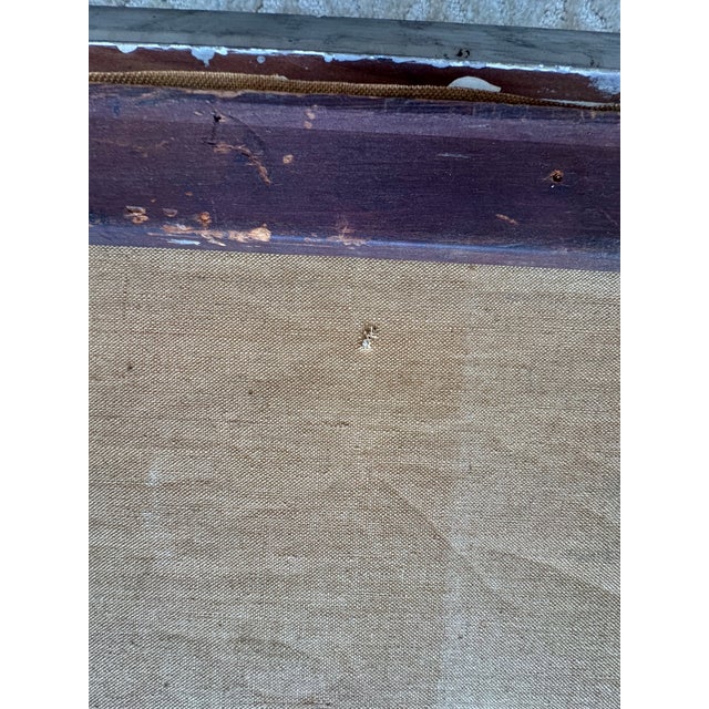 Large Impasto Oil Painting Harbor Seascape Nautical Mid Century Signed Greene For Sale - Image 9 of 9