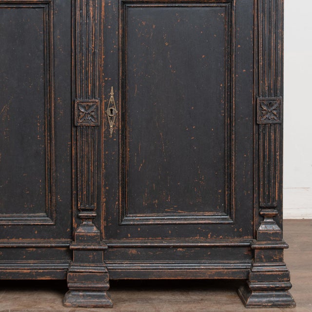 19th Century Swedish Black Painted Pine Sideboard Buffet For Sale - Image 14 of 15