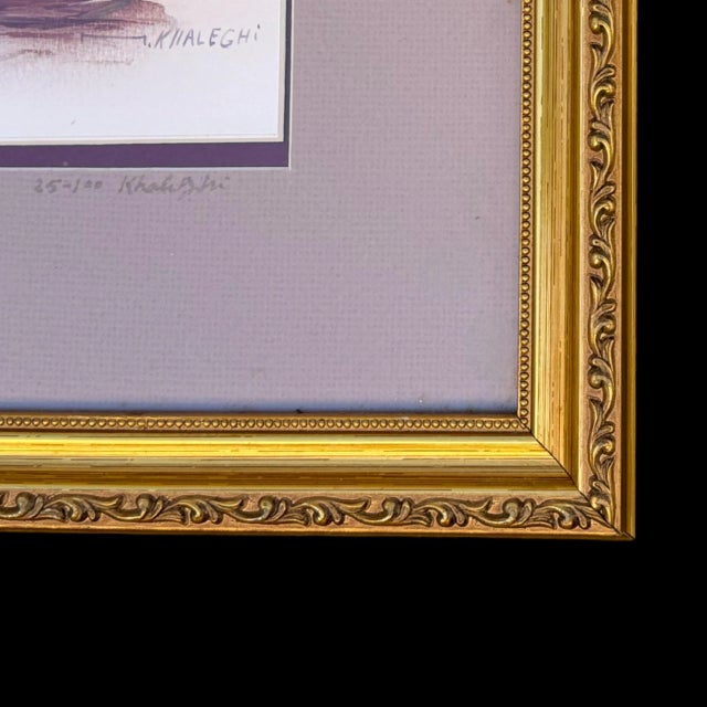 Vintage M. Khaleghi Avian Birds Watercolor Print, Signed & Framed Original l.e. Art For Sale In San Diego - Image 6 of 9