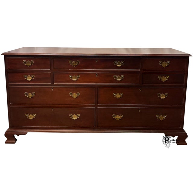 Vintage Craftique Chippendale Style Solid Mahogany Dresser For Sale - Image 12 of 12