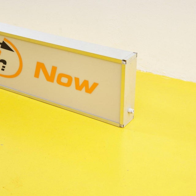 Italian Illuminated Outdoor Sign For Sale - Image 3 of 5