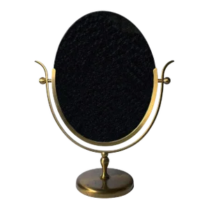 Vintage Brass Table Mirror Attributed to Charles Hollis Jones