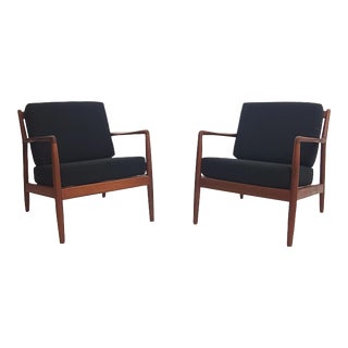 Vintage Mid Century Scandinavian Folke Ohlsson Lounge Chairs - a Pair For Sale