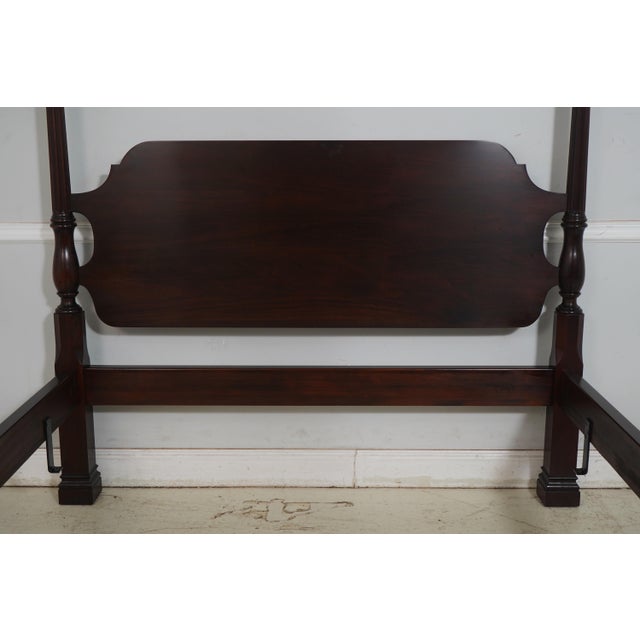 Traditional Stickley Queen Size Mahogany Canopy Poster Bed For Sale - Image 3 of 18