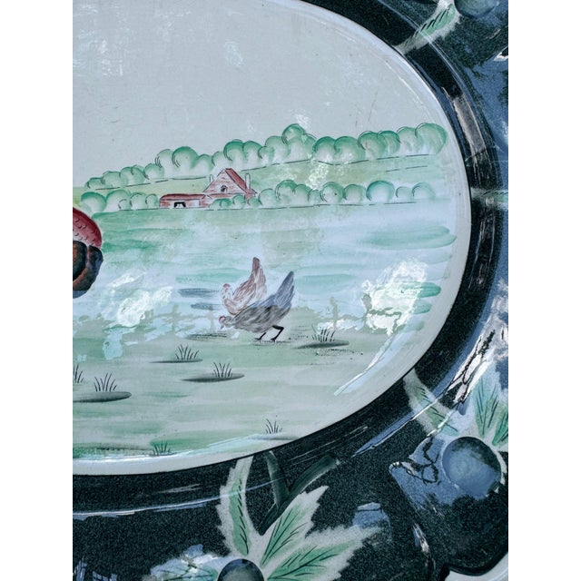 French French Longchamps Turkey Platter For Sale - Image 3 of 5