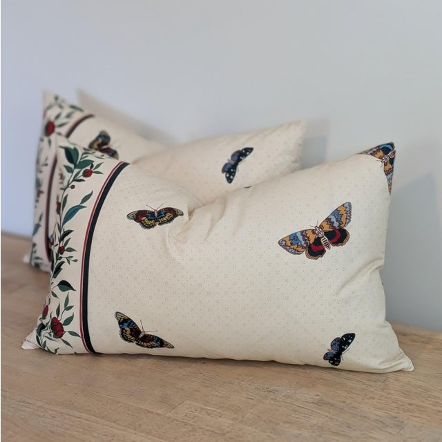Decors Barbares Papillons Tchekhonine Lumbar Pillows For Sale - Image 4 of 6