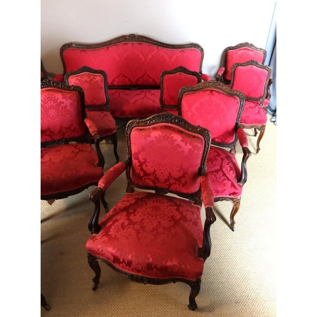 Large Louis XV Style Living Room Seating, Set of 12 For Sale - Image 5 of 12