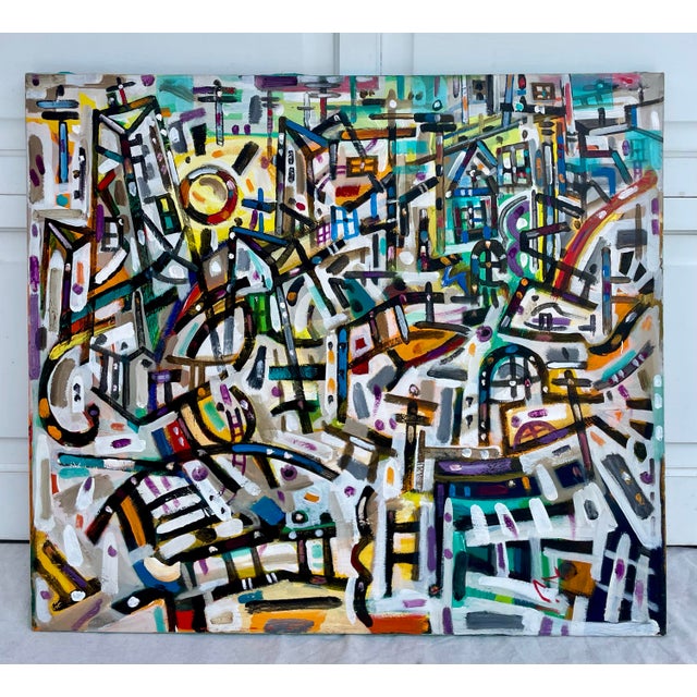 Postmodern Original Modern Abstract Painting "Maiden's Dream" by C. Taylor, 2008 For Sale - Image 3 of 10