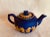 Ceramic Exquisite c.1900 Dudson Bros "Dipped" Jasperware Teapot - Royal Cobalt With Hand-Applied Gold For Sale - Image 7 of 12