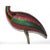 Vintage Italian Tall Red Blue Green Glass Crested Bird Sculpture For Sale - Image 4 of 11