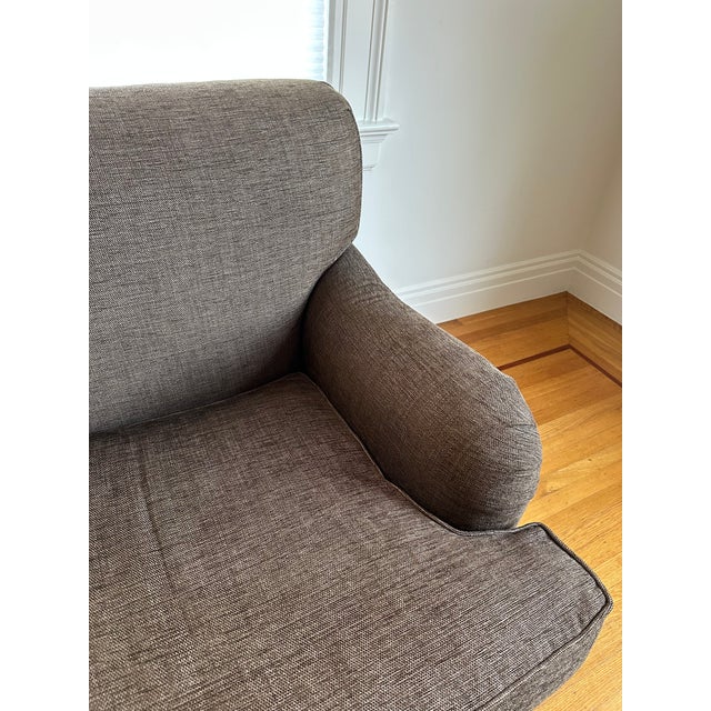Baker Roll Arm Chenille Sofa For Sale In San Francisco - Image 6 of 10