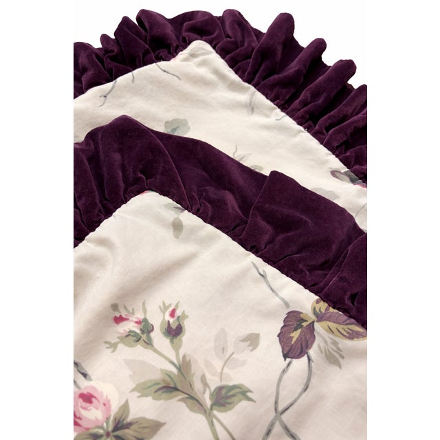 Romantic Pair of Vintage Floral Pillow Covers in the Spirit of 1990s Ralph Lauren Home. For Sale In San Diego - Image 6 of 12