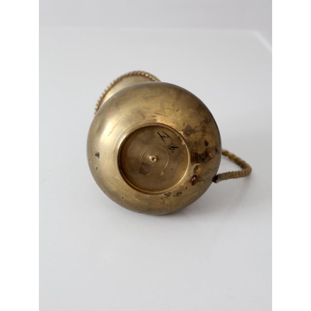 Vintage Decorative Brass Pitcher For Sale - Image 11 of 11