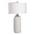 Azariah White Crackle Table Lamp For Sale