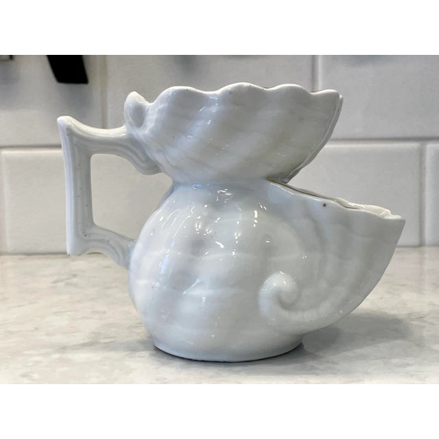 Shabby Chic Mid 20th Century Vintage Shell-Form Scuttle or Shaving Mug For Sale - Image 3 of 12
