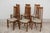 Vintage Scandinavian High Back Wood Dining Chairs, 1980s, Set of 4 For Sale - Image 4 of 12