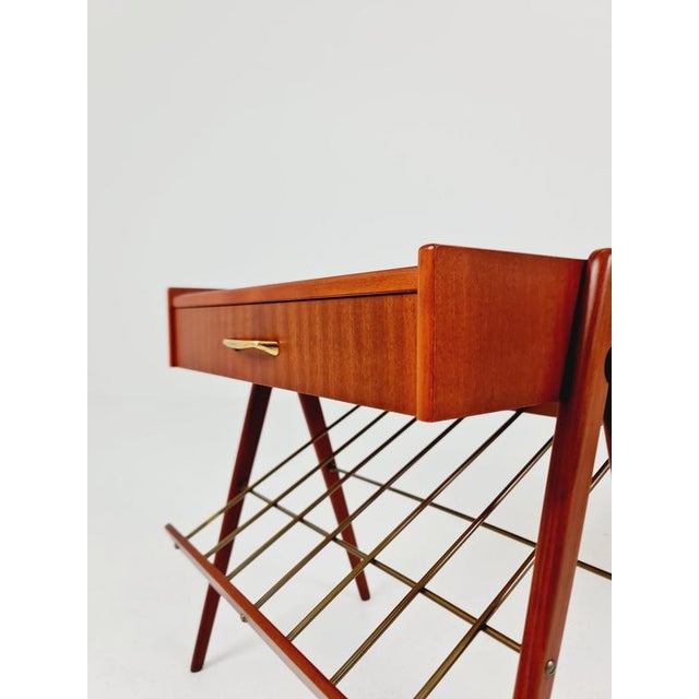 Mid-Century Danish Mahogany and Brass Nightstands, 1960s, Set of 2 For Sale - Image 17 of 18