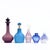 Mid-Century Modern Lavender Lilac & Lapis Eclectic Glass Bottle Curation - Group of 10 For Sale - Image 3 of 17