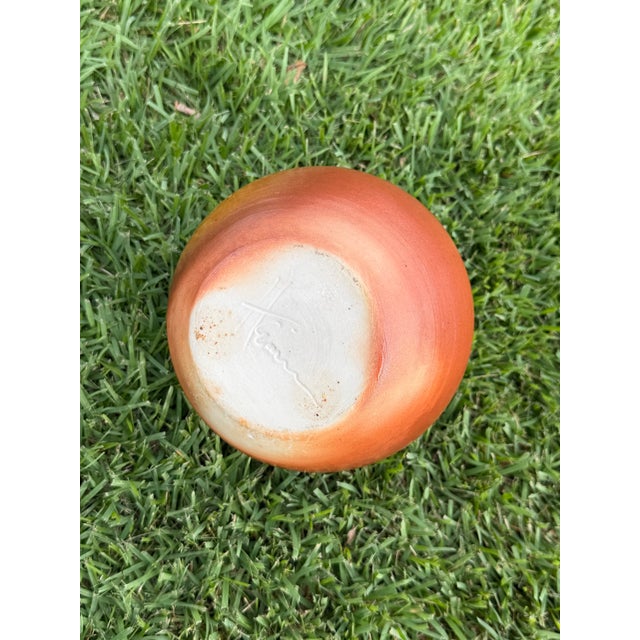 Vintage Mark Heimann Studio Pottery Round Glazed Vessel For Sale - Image 4 of 9