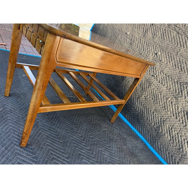 Wood Vintage Mersman Mid Century Side Table For Sale - Image 7 of 11