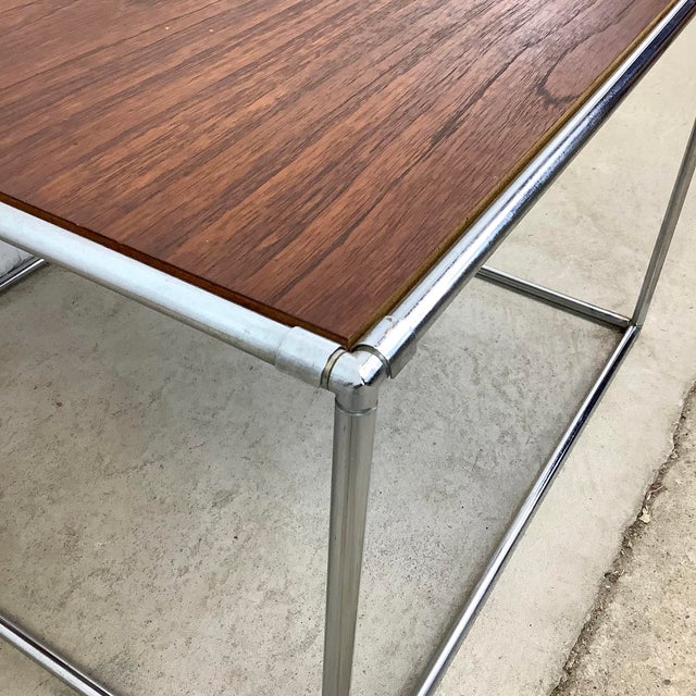 Wood Mid-Century Modern Square Side Table For Sale - Image 7 of 12
