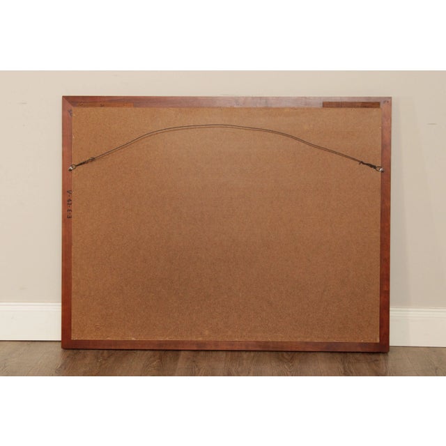 Solid Cherry Frame Rectangular Wall Mirror For Sale - Image 11 of 12