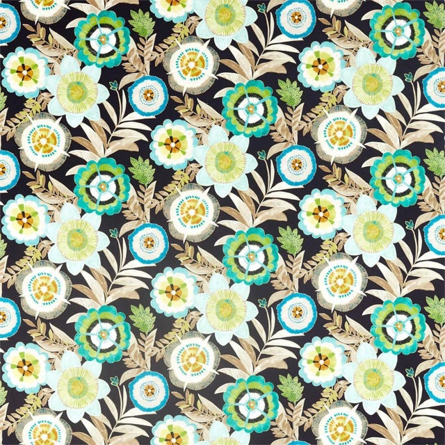 Harlequin Komovi Fabric in Saffron/Lagoon/Citrus - a Sample For Sale