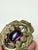 Victorian Antique Art Nouveau Brass Sash Pin With Purple Center Stone For Sale - Image 3 of 6