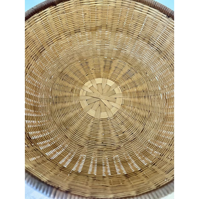 Mid 20th Century Vintage Round Pedestal Centerpiece Basket For Sale - Image 4 of 6