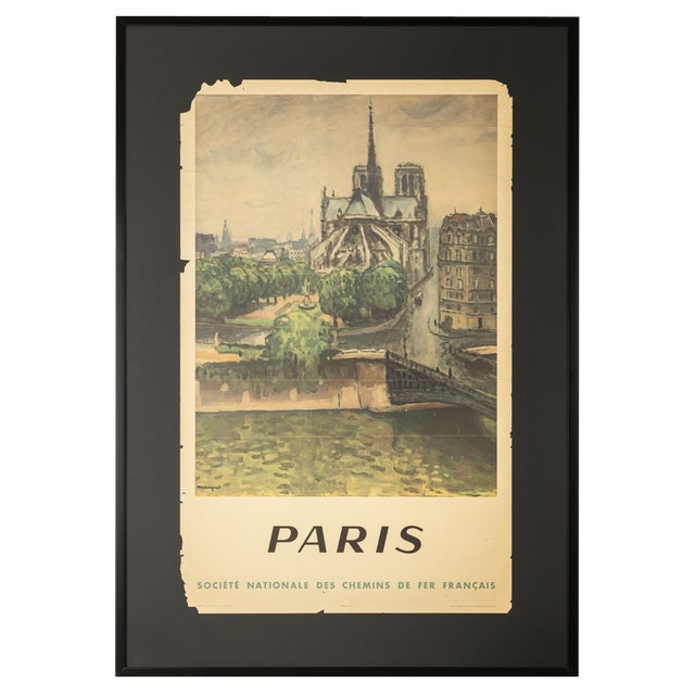 French National Railways Notre Dame Poster, 1950s For Sale